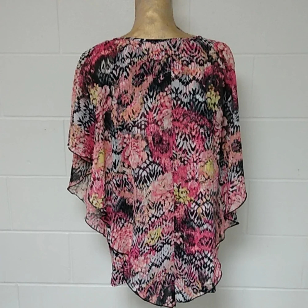 STUDIO WORKS FLORAL BOHO, BLOUSE TOP - Picture 3 of 6